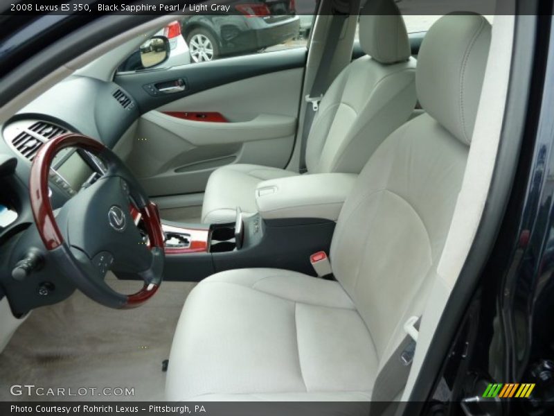 Black Sapphire Pearl / Light Gray 2008 Lexus ES 350