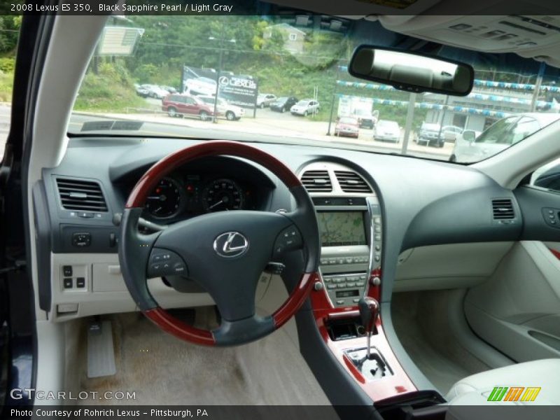 Black Sapphire Pearl / Light Gray 2008 Lexus ES 350