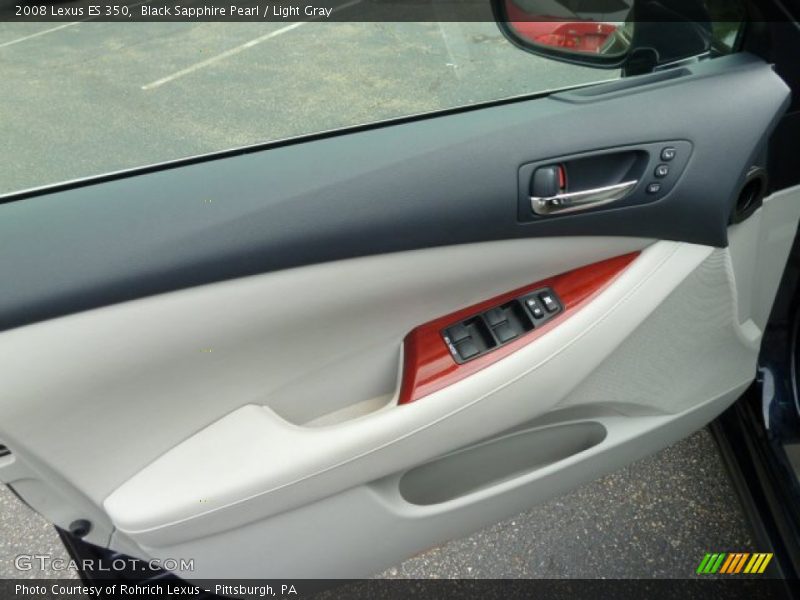 Black Sapphire Pearl / Light Gray 2008 Lexus ES 350