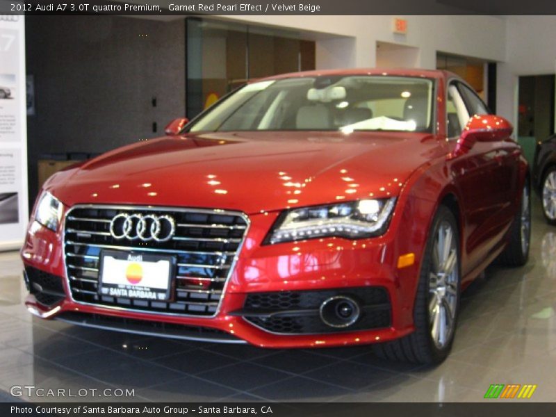 Garnet Red Pearl Effect / Velvet Beige 2012 Audi A7 3.0T quattro Premium