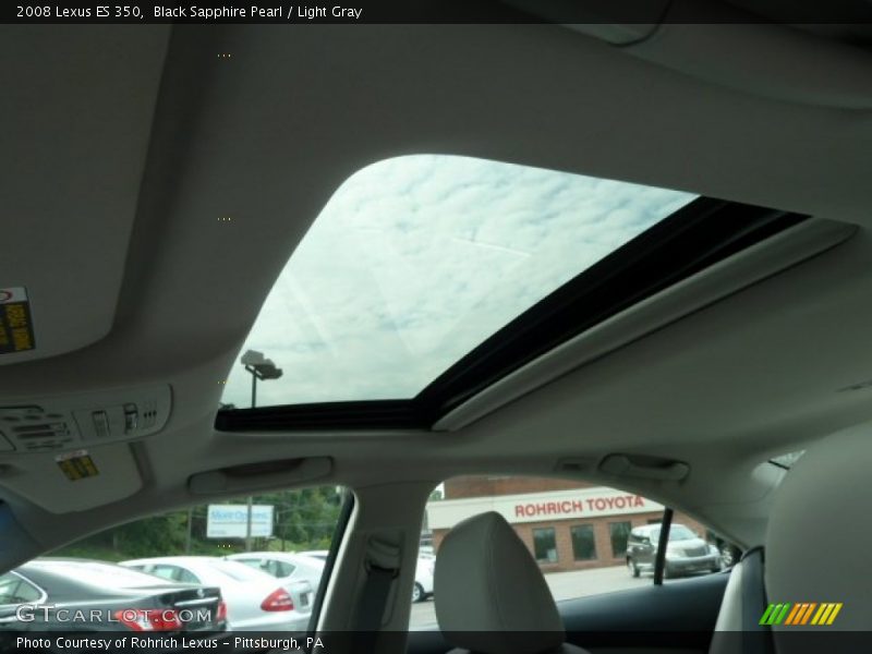 Black Sapphire Pearl / Light Gray 2008 Lexus ES 350