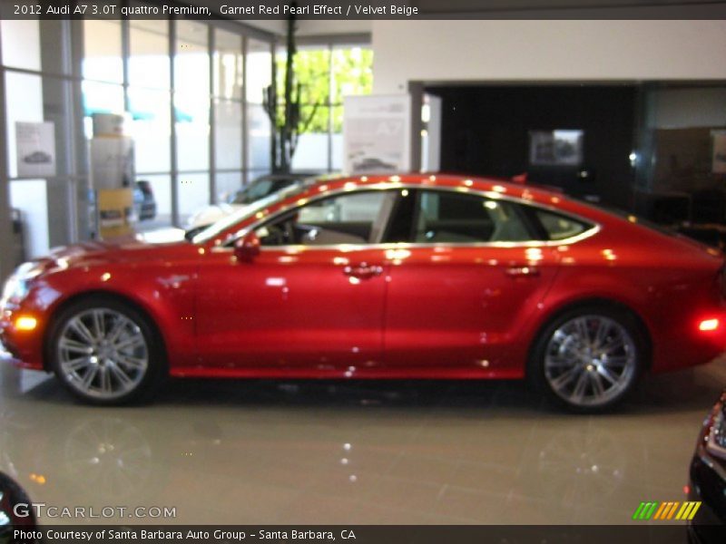 Garnet Red Pearl Effect / Velvet Beige 2012 Audi A7 3.0T quattro Premium