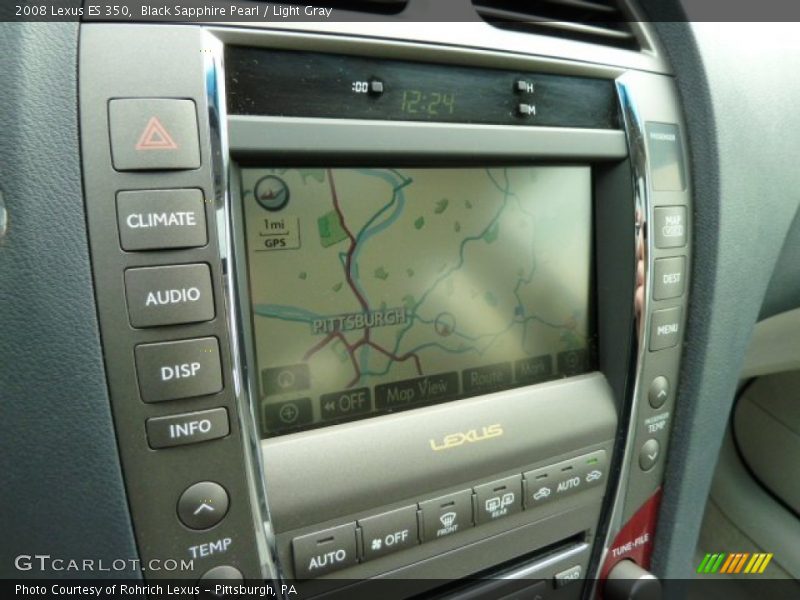 Black Sapphire Pearl / Light Gray 2008 Lexus ES 350