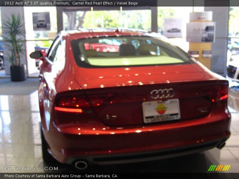 Garnet Red Pearl Effect / Velvet Beige 2012 Audi A7 3.0T quattro Premium