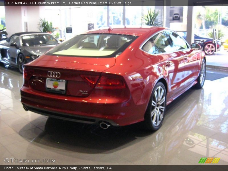 Garnet Red Pearl Effect / Velvet Beige 2012 Audi A7 3.0T quattro Premium