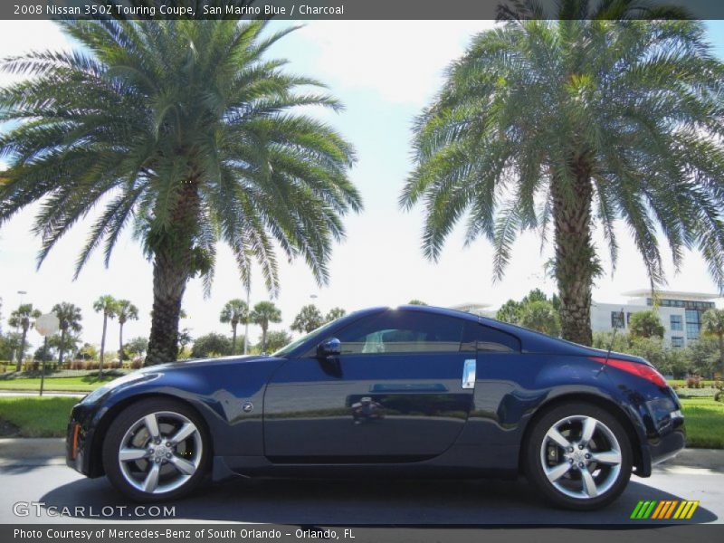 San Marino Blue / Charcoal 2008 Nissan 350Z Touring Coupe