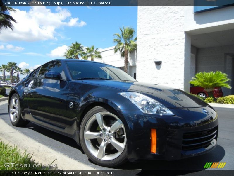 San Marino Blue / Charcoal 2008 Nissan 350Z Touring Coupe
