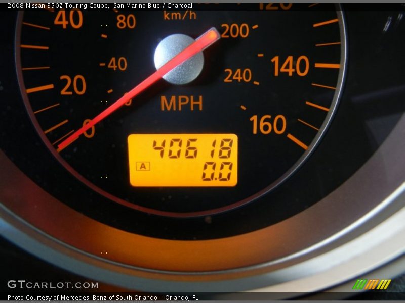 San Marino Blue / Charcoal 2008 Nissan 350Z Touring Coupe