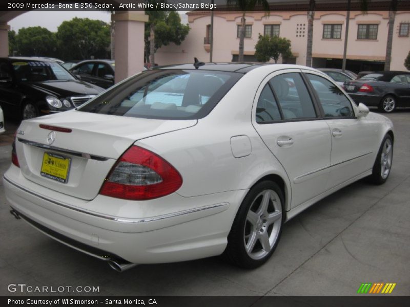 Arctic White / Black/Sahara Beige 2009 Mercedes-Benz E 350 Sedan