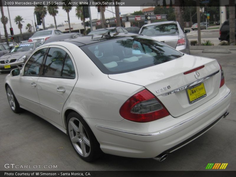 Arctic White / Black/Sahara Beige 2009 Mercedes-Benz E 350 Sedan