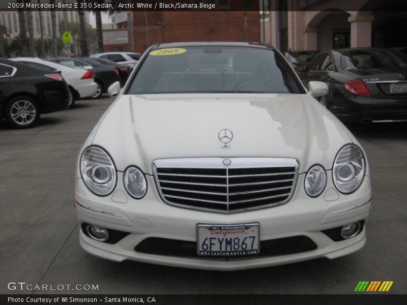 Arctic White / Black/Sahara Beige 2009 Mercedes-Benz E 350 Sedan