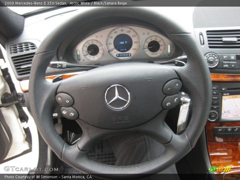 Arctic White / Black/Sahara Beige 2009 Mercedes-Benz E 350 Sedan