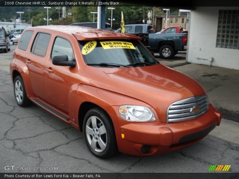 Sunburst Orange II Metallic / Ebony Black 2008 Chevrolet HHR LS