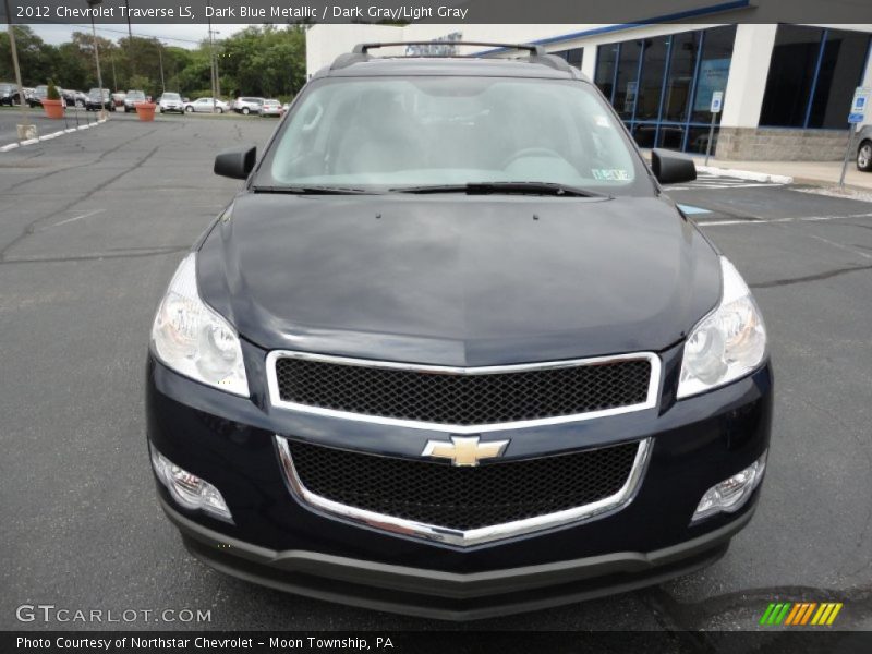 Dark Blue Metallic / Dark Gray/Light Gray 2012 Chevrolet Traverse LS