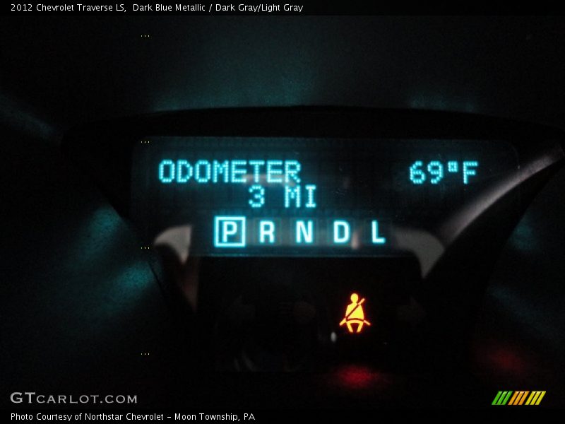 Dark Blue Metallic / Dark Gray/Light Gray 2012 Chevrolet Traverse LS