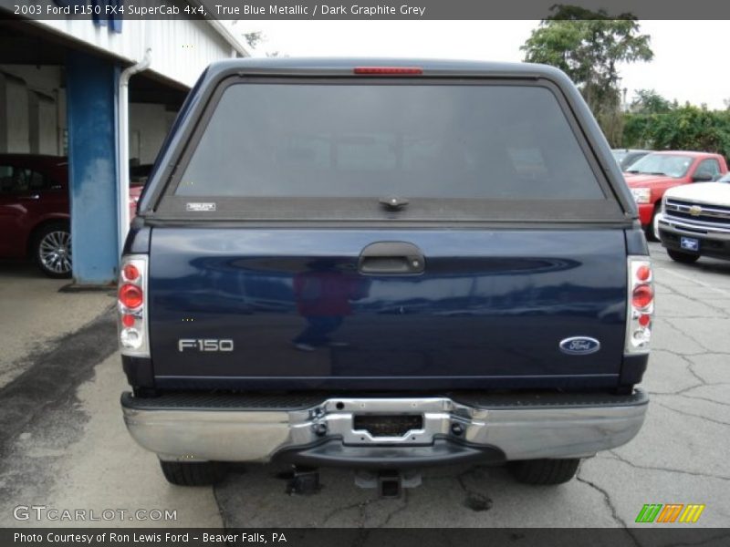 True Blue Metallic / Dark Graphite Grey 2003 Ford F150 FX4 SuperCab 4x4