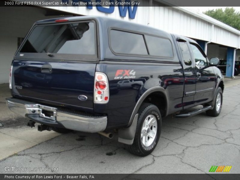 True Blue Metallic / Dark Graphite Grey 2003 Ford F150 FX4 SuperCab 4x4