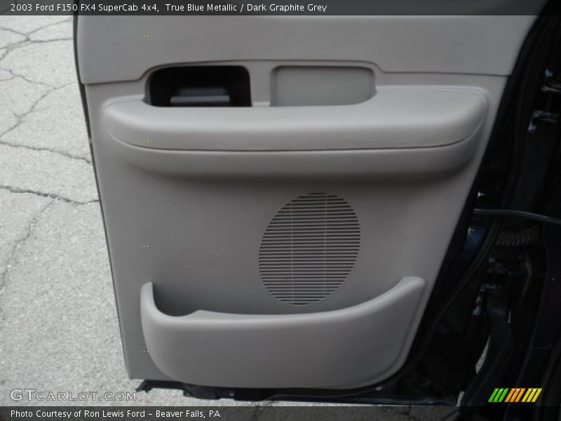 True Blue Metallic / Dark Graphite Grey 2003 Ford F150 FX4 SuperCab 4x4