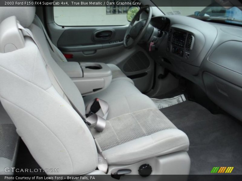 True Blue Metallic / Dark Graphite Grey 2003 Ford F150 FX4 SuperCab 4x4