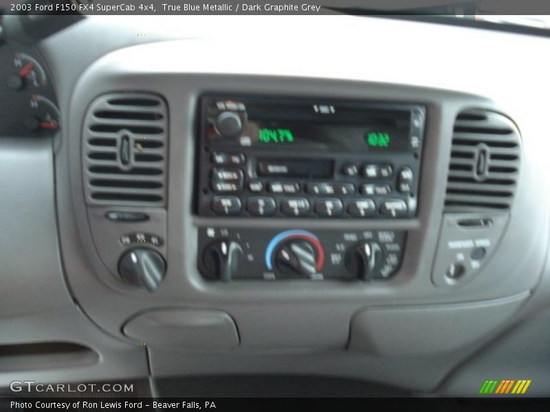 True Blue Metallic / Dark Graphite Grey 2003 Ford F150 FX4 SuperCab 4x4