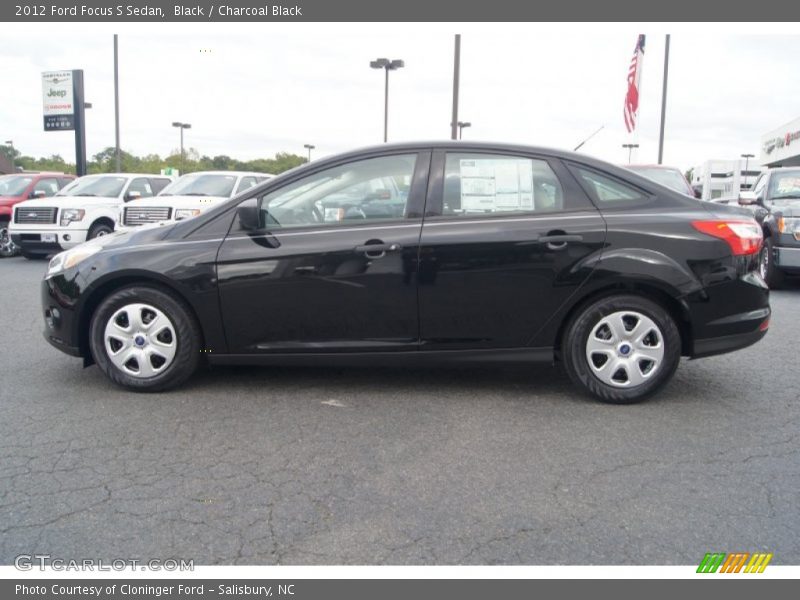 Black / Charcoal Black 2012 Ford Focus S Sedan