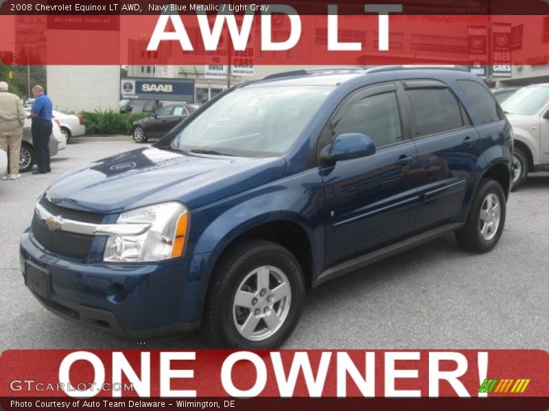 Navy Blue Metallic / Light Gray 2008 Chevrolet Equinox LT AWD