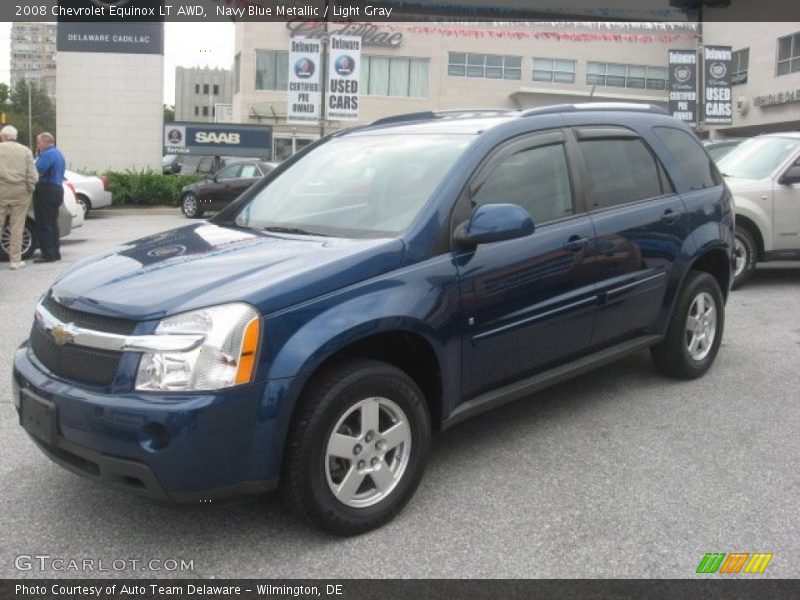 Navy Blue Metallic / Light Gray 2008 Chevrolet Equinox LT AWD