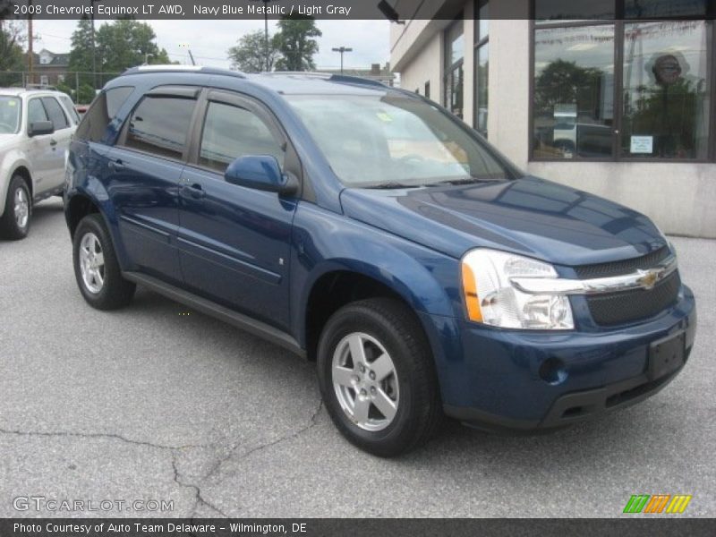 Navy Blue Metallic / Light Gray 2008 Chevrolet Equinox LT AWD