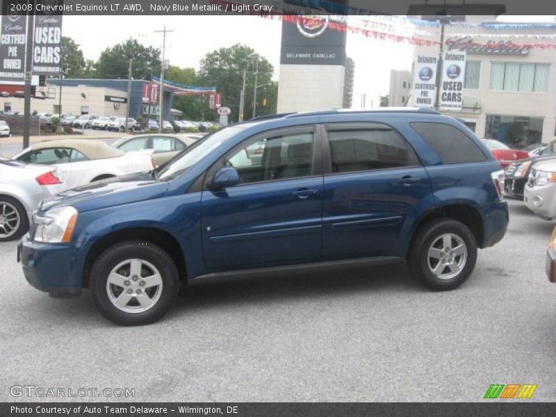 Navy Blue Metallic / Light Gray 2008 Chevrolet Equinox LT AWD