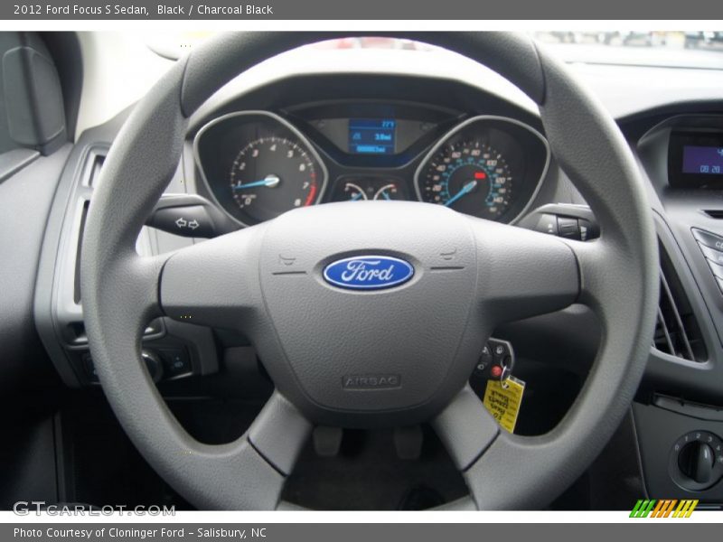 Black / Charcoal Black 2012 Ford Focus S Sedan