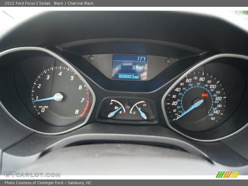 Black / Charcoal Black 2012 Ford Focus S Sedan