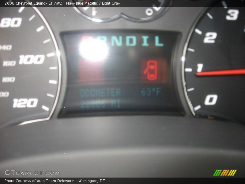 Navy Blue Metallic / Light Gray 2008 Chevrolet Equinox LT AWD