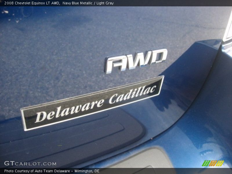 Navy Blue Metallic / Light Gray 2008 Chevrolet Equinox LT AWD