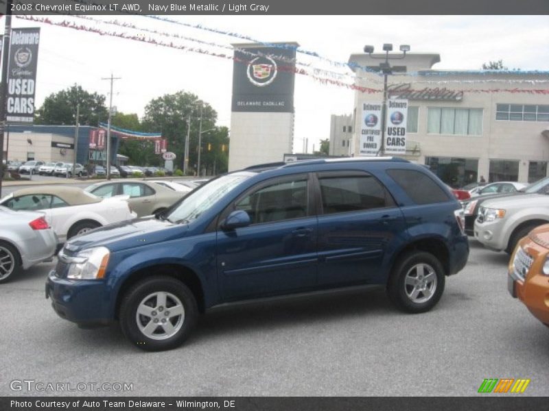 Navy Blue Metallic / Light Gray 2008 Chevrolet Equinox LT AWD