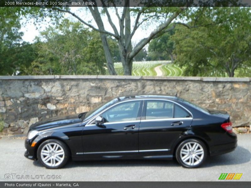 Black / Black 2008 Mercedes-Benz C 300 Sport