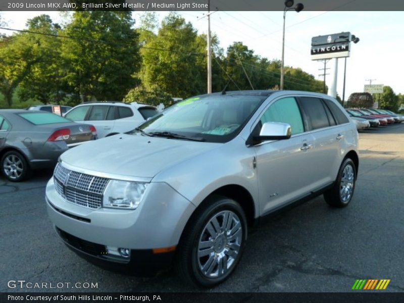 Brilliant Silver Metallic / Medium Light Stone 2009 Lincoln MKX AWD