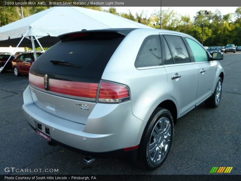 Brilliant Silver Metallic / Medium Light Stone 2009 Lincoln MKX AWD