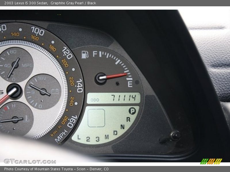 Graphite Gray Pearl / Black 2003 Lexus IS 300 Sedan