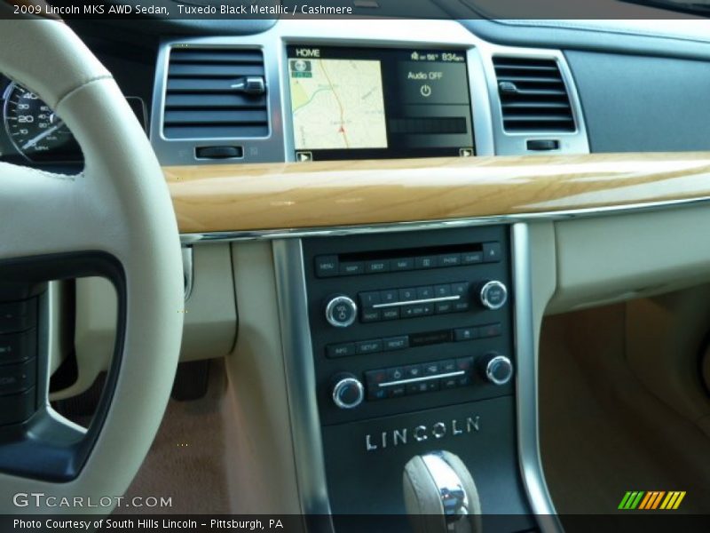 Tuxedo Black Metallic / Cashmere 2009 Lincoln MKS AWD Sedan