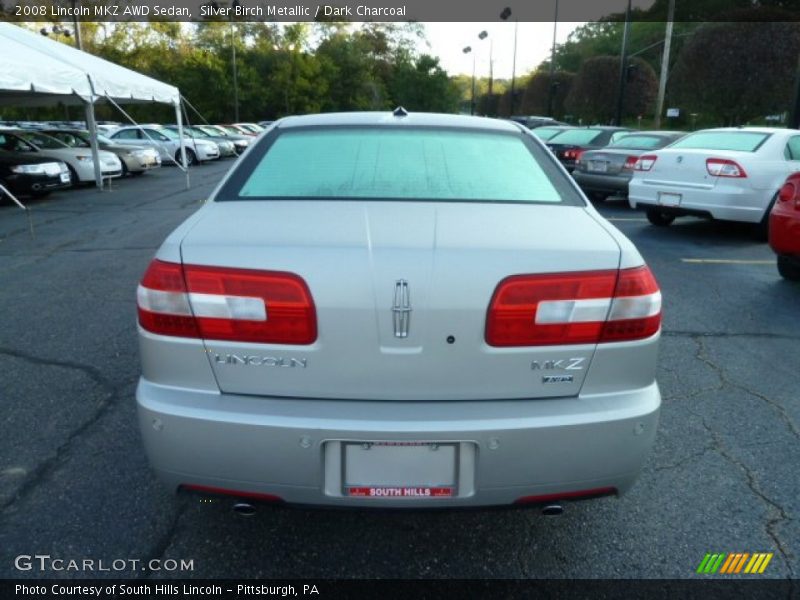 Silver Birch Metallic / Dark Charcoal 2008 Lincoln MKZ AWD Sedan