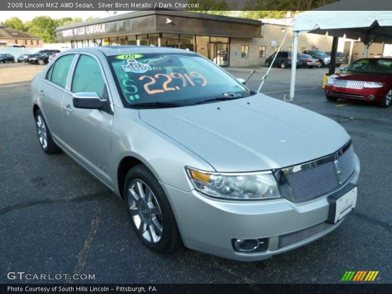 Silver Birch Metallic / Dark Charcoal 2008 Lincoln MKZ AWD Sedan