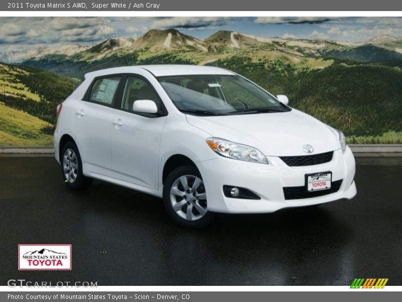 Super White / Ash Gray 2011 Toyota Matrix S AWD