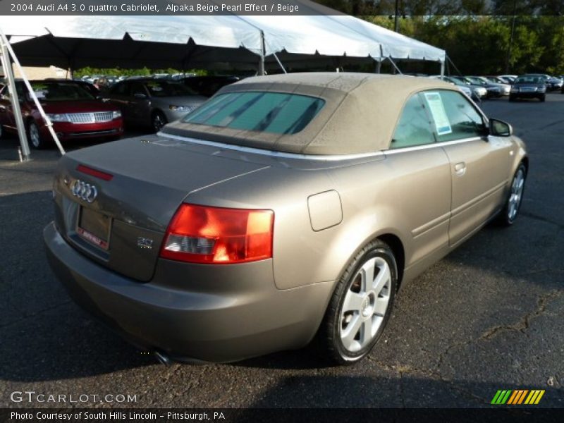 Alpaka Beige Pearl Effect / Beige 2004 Audi A4 3.0 quattro Cabriolet