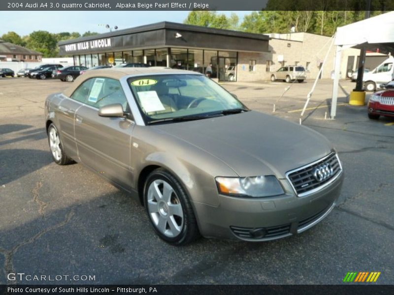 Alpaka Beige Pearl Effect / Beige 2004 Audi A4 3.0 quattro Cabriolet