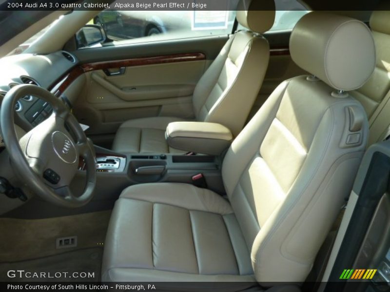  2004 A4 3.0 quattro Cabriolet Beige Interior