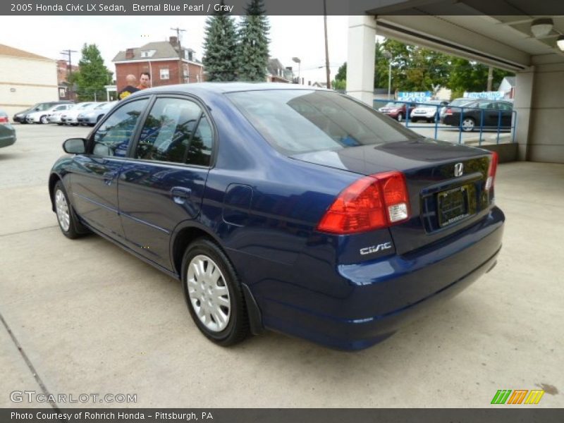 Eternal Blue Pearl / Gray 2005 Honda Civic LX Sedan