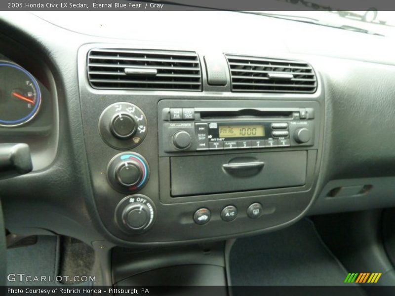 Eternal Blue Pearl / Gray 2005 Honda Civic LX Sedan