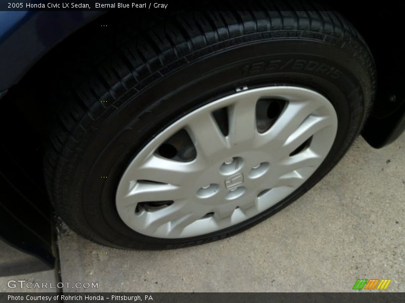 Eternal Blue Pearl / Gray 2005 Honda Civic LX Sedan