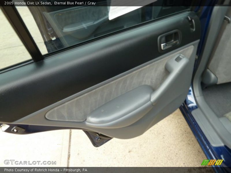Eternal Blue Pearl / Gray 2005 Honda Civic LX Sedan