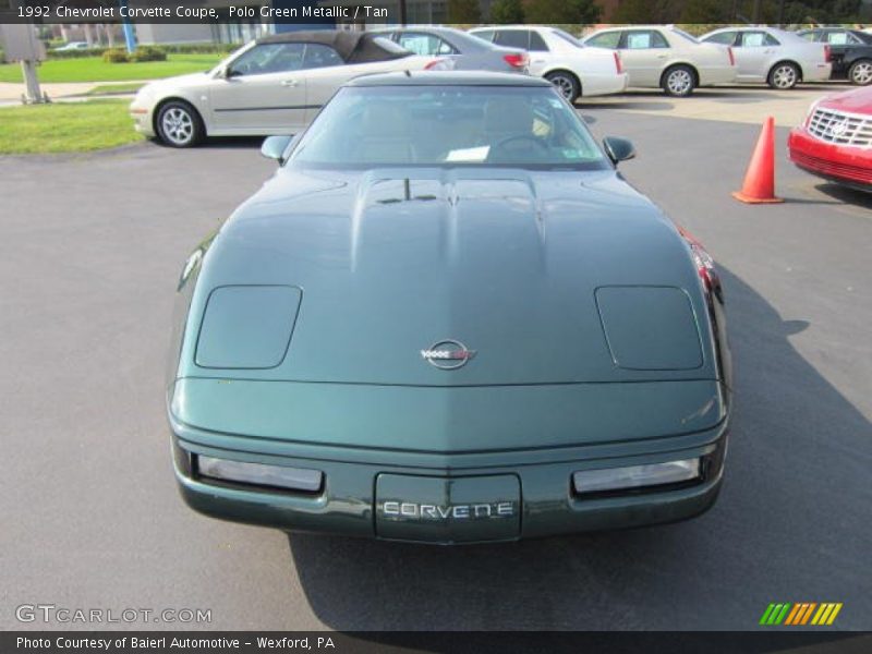 Polo Green Metallic / Tan 1992 Chevrolet Corvette Coupe